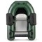 Camouflage Inflatable Fishing Float Tube with Adjustable Backrest and Storage Pockets